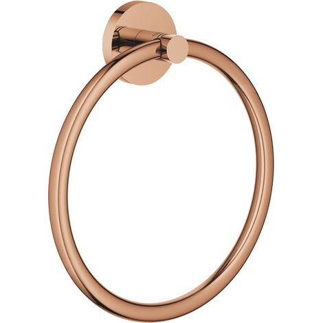 Grohe Essentials Anneau porte-serviette en métal avec fixations cachées, Warm Sunset (40365DA1)