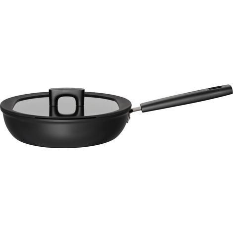 Fiskars Padella per saltare con coperchio, Ø 26 cm, Capacità: 2,8 litri, Adatta a tutti i piani cottura, Alluminio/Plastica, Resistente ai graffi, Rivestimento antiaderente, Hard Face, 1052231 (1/4)