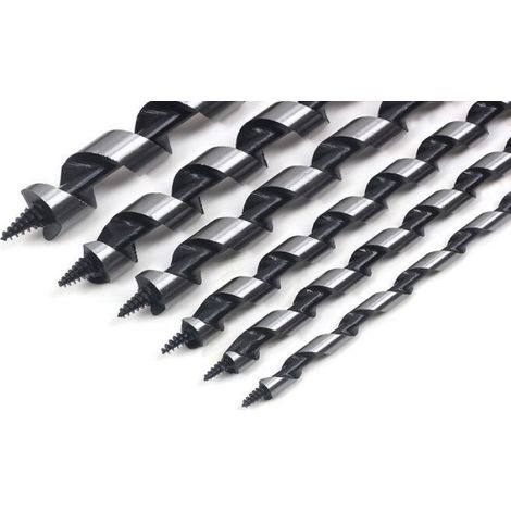 Foret À Bois - Acier Haute Teneur En Carbone - Longueur 230 Mm - Diamètres Variés - Lot De 8 Pièces (1/5)