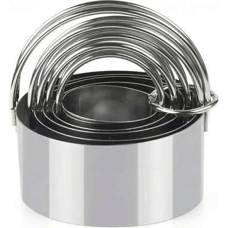 Round Cookie Cutter with Handle, Width: 4.5-8.2 cm, Height 4 cm, 5 Sizes (1/5)