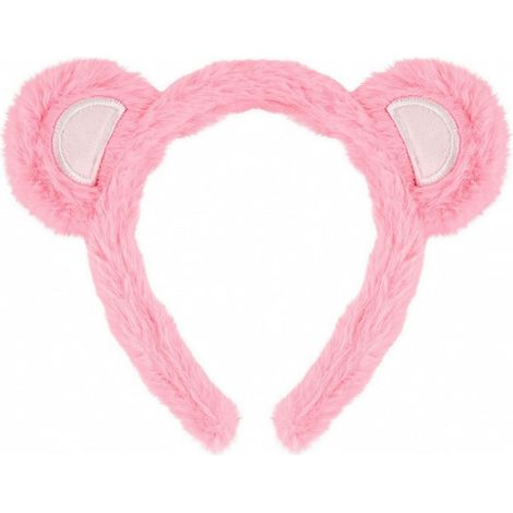 Animal Headband Soft Plush Material, Lightweight, Animal Headband, for Makeup, Pink (1/5)