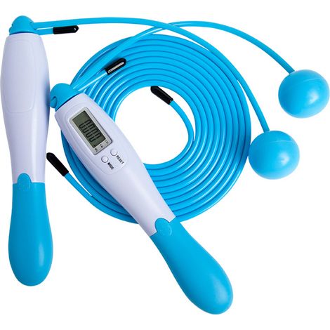 Corde à Sauter Sans Cordon - Affichage LED - Réglable en Longueur - Compteur de Sauts et Calories - 1 Pièce (1/5)