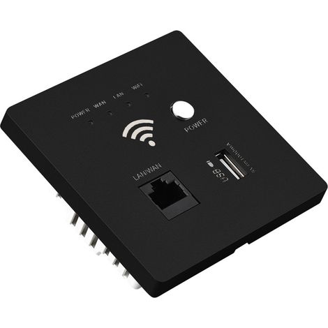 Routeur WiFi sans fil mural, Point d'accès AP 300M, prise de charge USB, montage mural, Wi-Fi avec cryptage WPS (1/5)