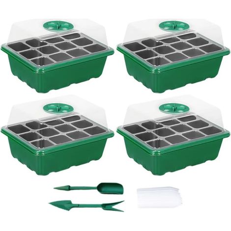 Bandeja De Germinación De Plantas De Bandeja De Planta 4pcs (1/5)