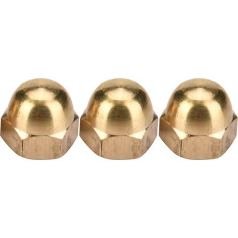 Kit nuts borgnes in brass, cap to head bombee, set nuts hexagonal, fastening of vehicle (M8, 10 pieces)