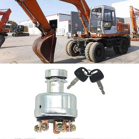 4186743 4186745 Interruptor de encendido con 2 llaves para excavadora Hitachi EX160WD EX200 (1/4)