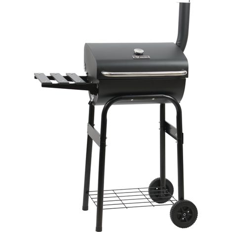 BBQ-Toro Holzkohlegrill mit Thermometer und Schornstein, (B) 84 x (T) 47 x (H) 118 cm, Grillwagen (1/5)