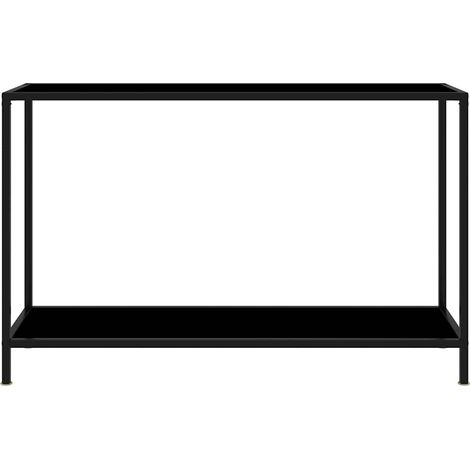 Maison Exclusive - Table console Noir 120x35x75 cm Verre trempé (1/5)