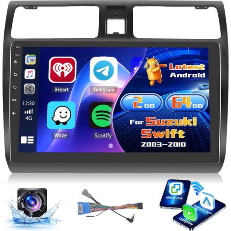 Autoradio Android 15 10 Pouces Inefala pour Suzuki Swift (2003-2010) - 2+64 Go, CarPlay et Android Auto Sans Fil, GPS, Caméra AHD (1/5)