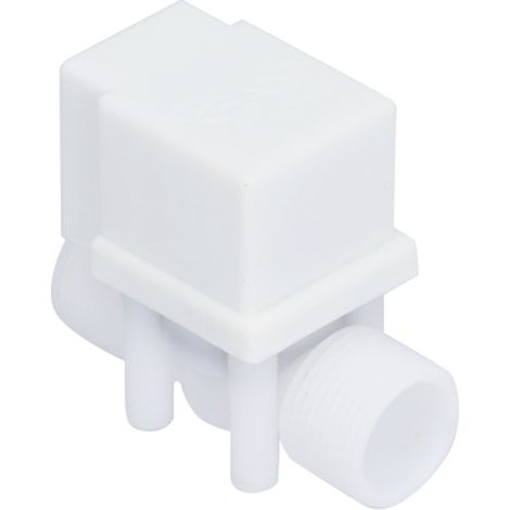 Électrovanne à eau 3/4in fermée au repos, électrique 12V DC, pour chauffe-eau solaire, filetage mâle, ABS blanc, 1 pièce (1/5)