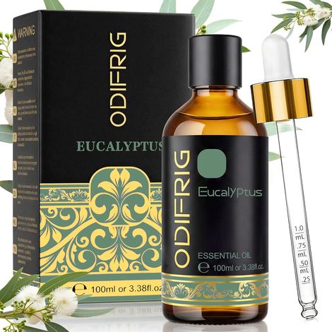 Huile essentielle d'eucalyptus, 100 ml, 100% Naturelle, Huile essentielle d'eucalyptus pour aromathérapie,massage,SPA,bain,DIY,diffuseur,sauna (1/5)