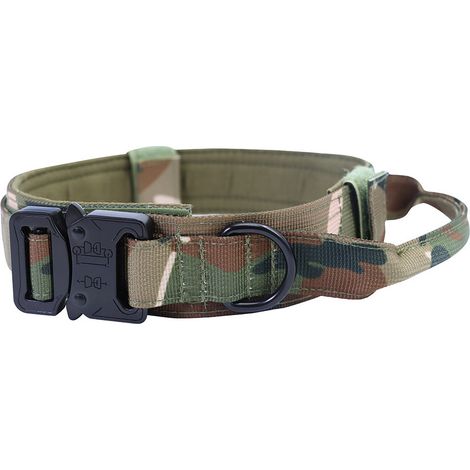 Collier tactique pour chien, collier de dressage ajustable en nylon adapté aux chiens de taille moyenne et grande (1/5)