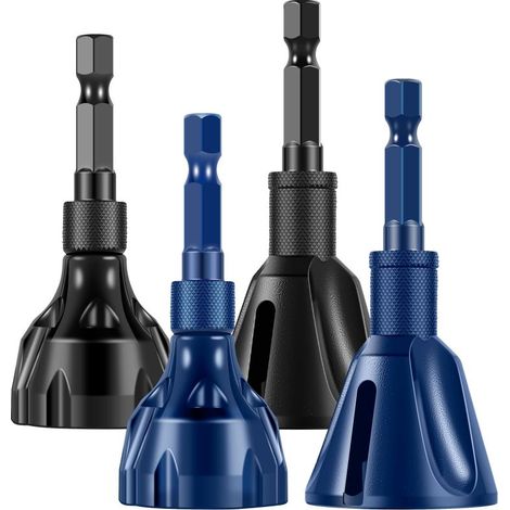 Set aus 4 Entgrat- und Anfaswerkzeugen aus Wolframstahl zur Reparatur beschädigter Schraubengewinde (4 Stück)