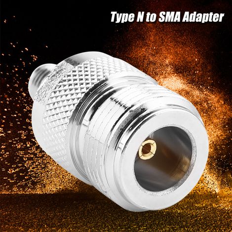 Adaptateur coaxial RF (2 pièces) de type N femelle vers SMA femelle, convertisseur de test (1/4)