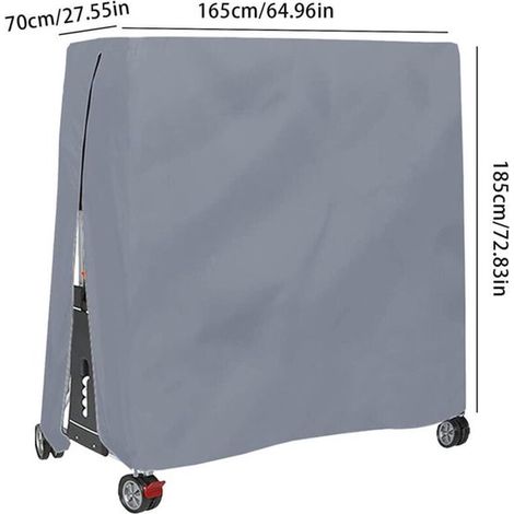 Telo di copertura per tavolo da ping pong - Impermeabile, antivento, con protezione UV - Tessuto Oxford resistente - 16570185 cm (1/4)