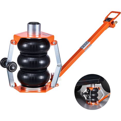Cric Pneumatique 3 T, Cric de Levage Pneumatique Capacité jusqu'à 470 mm avec Colonne de Rehausse, 3 Coussins d'Air, Poignée Réglable, Levage Rapide, pour Réparation Voiture SUV Atelier Garage (1/5)