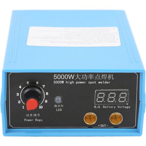 Poste à souder par points portatif 5000 W avec aiguille en cuivre, affichage numérique, kit de soudage par points sur batterie, prise UE AC100-240 V (1/5)