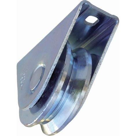 Deco Fer Forge – Roue de portail coulissant – Acier zingué – Gorge triangulaire – Ø60mm – Charge max 150KG – Fixation à vis (1/2)