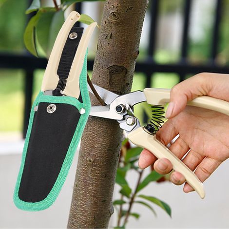 Étui en toile à voile pour ciseaux à outils, pochette de jardinage, sac pour sécateur avec boucle (1/5)