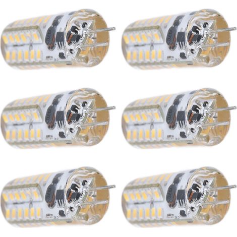 6 ampoules LED G4, 3W (équivaut à 20W), culot JC à double broche, 12V AC/DC, remplacement pour ampoule halogène T3, lumière blanc chaud, lot de 6. (1/5)