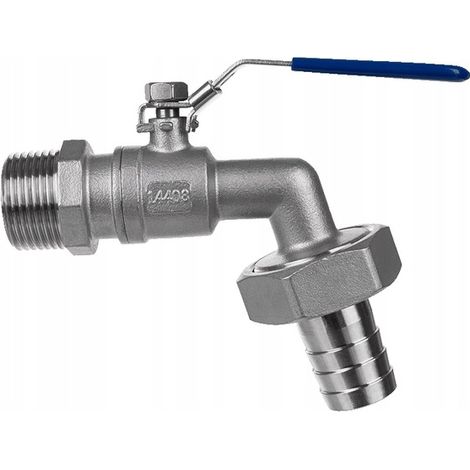 PERFEXIMRobinet à boisseau sphérique 25 mm - Acier inoxydable - Haute résistance à la pression - Pour l'eau et les produits chimiques (1/5)