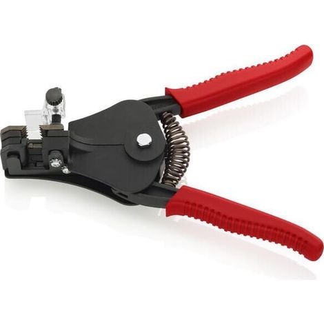 KNIPEX 12 21 180 Pinza spelacavi con lame sagomate rivestiti in resina sintetica verniciata nera 180 mm