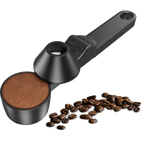 Kapseln aus wiederverwendbarem Café und Enttonnoir, Cuillère-Dosis für 2 Comprimés de Café (Café Noir, 1 Beutel) (1/5)