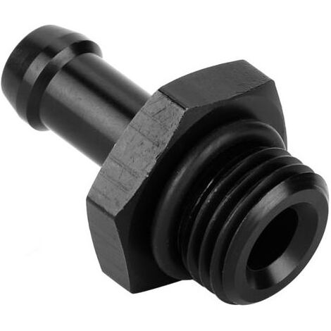 Adaptateur Tuyau AN6 - Raccord 5/16 Pouces - Pour Pompe et Régulateur de Pression Carburant - Aluminium Noir - 1 Pièce (1/5)