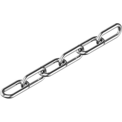25M Chaines à Maillons Courts 6 mm - TYPE DIN 766 - Inox A4 - D-Work