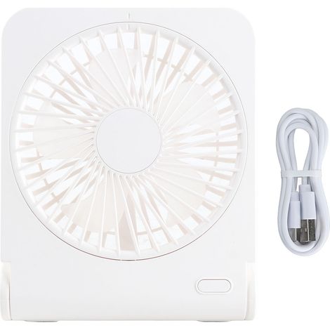 Ortviai Ventilatore da Tavolo Portatile – 3 Velocità, Silenzioso, Ricaricabile USB 2000 mAh – ABS e Silicone – Design Compatto – Ideale per Ufficio e Viaggi (1/5)