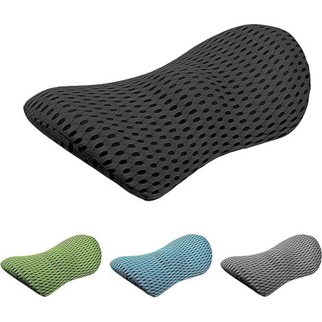 Coussin lombaire ergonomique en mousse à mémoire de forme, soulage les douleurs dorsales, CMFY respirant, déhoussable et lavable, coussin lombaire Neo Cushion pour chaises de bureau et sièges auto (no (1/4)