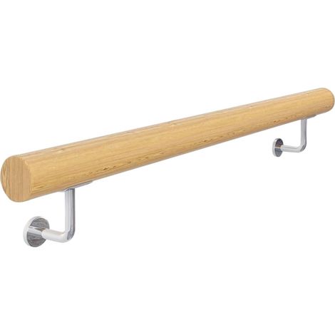 Main En Bois Pour Escalier Rampe De Sécurité Murale Barre D'Appui Murale En Bois Pour Porche, Entrée, Maison, Terrasse, Balcon (1/5)