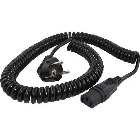 Cavo IEC HAWA R6502 Nero 1.6 m Cavo a spirale