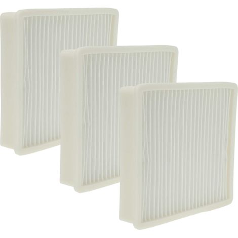 vhbw 3x filtro compatibile con Samsung VC-MB756W, VH43 aspirapolvere - filtro HEPA bianco / grigio