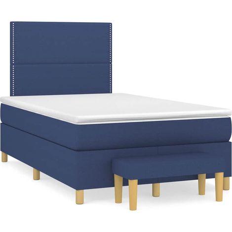 Boxspringbett mit Matratze Blau 120x190 cm Stoff vidaXL (1/5)