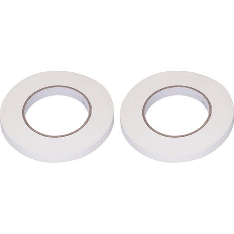2 rouleaux de ruban adhésif double face haute adhérence, facile à déchirer, 15 mm x 50 m (1/5)