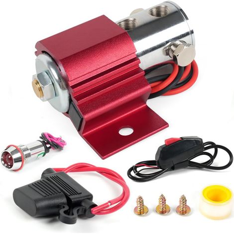 Reifensicherung, Fahrzeugmodifikation, Leitungssicherung, Kabelsicherung, Burnout, elektromagnetisches Bremsventil, Vorderbremskabelsicherungssatz – Rot (1/4)