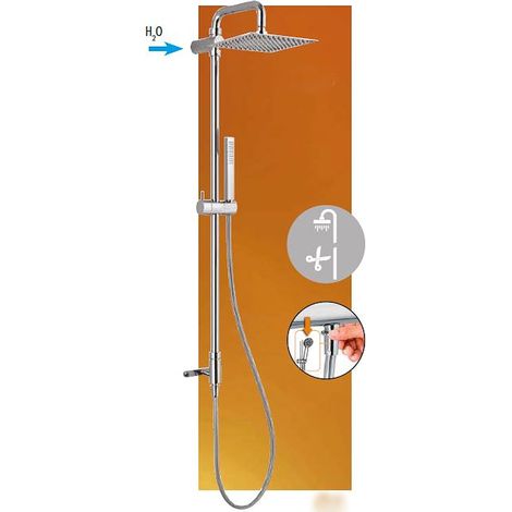 SCELTO DA DESIVERO Colonna doccia con presa acqua superiore con soffione quadrato codice prod: DSV17135