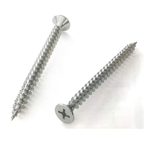 VITI PER PANNELLI TRUCIOLARI TESTA SVASATA PIANA TSP PZ VITE TRUCIOLARE - 200 PZ - 60 mm - ZINCATE - 5 mm