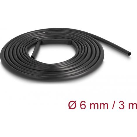 Delock Manguito aislante de PVC 3 m x 6 mm negro