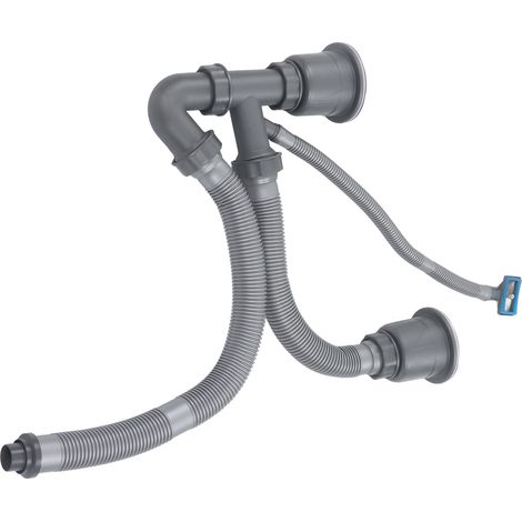 Kit de vidange double pour évier de cuisine, vidange rapide, extensible, compatible avec plusieurs désodorisants, kit de vidange universel pour évier de cuisine (1/5)