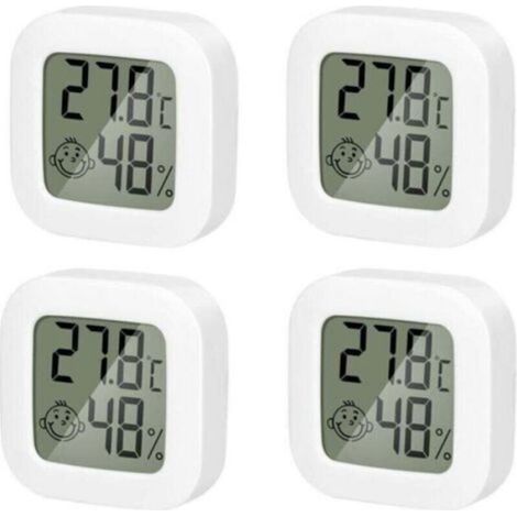 Thermometre Hygrometre - Mini Haute Precision - Pour Maison Serre Bureau - Lot De 4 (1/4)