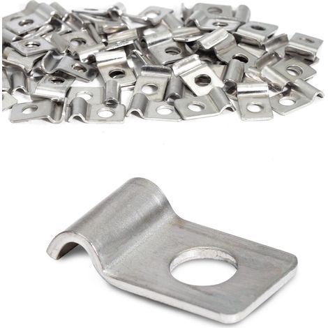 60 Pièces Collier de Serrage Inox 2mm Fixation en U Monotrou Acier Inoxydable Collier de Fixation Support de Câble Convient pour l'installation de Câbles Tuyaux Conduits (1/5)