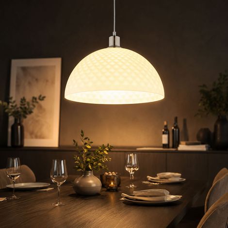 LED Hängeleuchte Pendelleuchte Esszimmerlampe Höhenverstellbar Silber H 120 cm (1/4)
