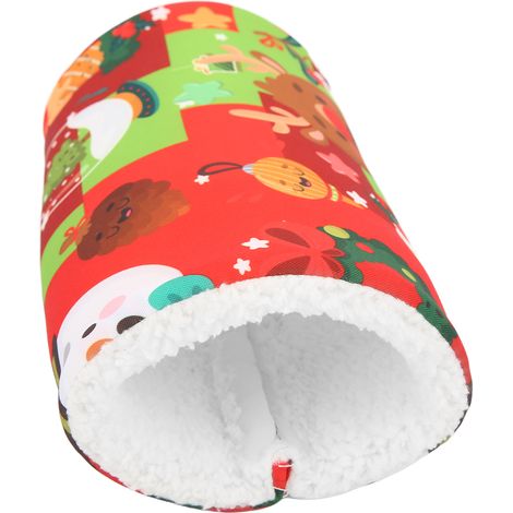 Tunnel en coton pour petit hamster, nid douillet pour l'hiver, canal unique rouge (1/5)