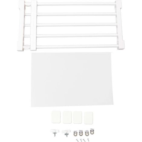 tagère de tension de placard extensible sans clous diviseur d'armoire support de rangement pour armoire de 50 à 80 cm de longueur (1/5)