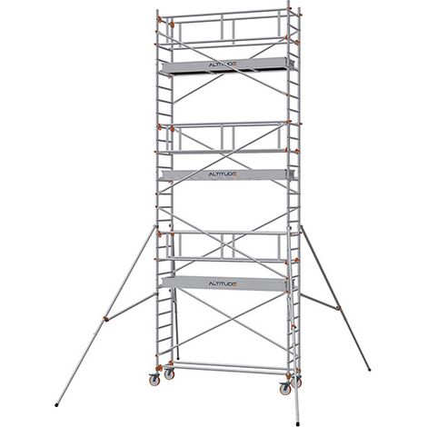 Trabattello mobile 4 piani - Altezza max. di lavoro 9.90m - 613828