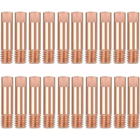 Contact Nozzles 1.2 mm 20 Pieces Contact Nozzles 15AK for Gas Nozzle/Gas Non-Contact 1.2 mm Welding Torch (1/4)