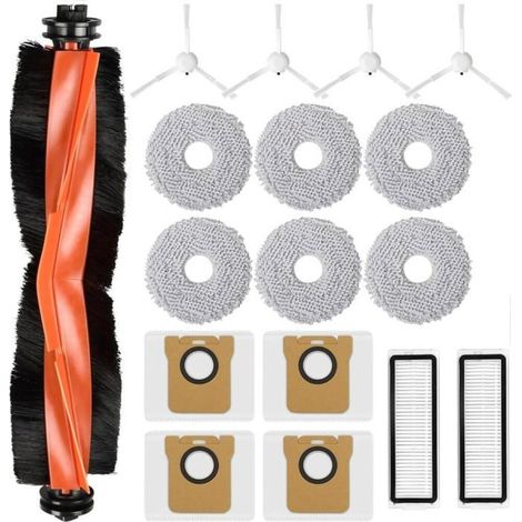 Kit D'Accessoires Pour X20+ Robot Aspirateur, 1 Brosse À Rouleau, 4 Sacs À Poussière, 6 Lingettes, 2 Filtres, 4 Brosses Lat[BLE256] (1/5)