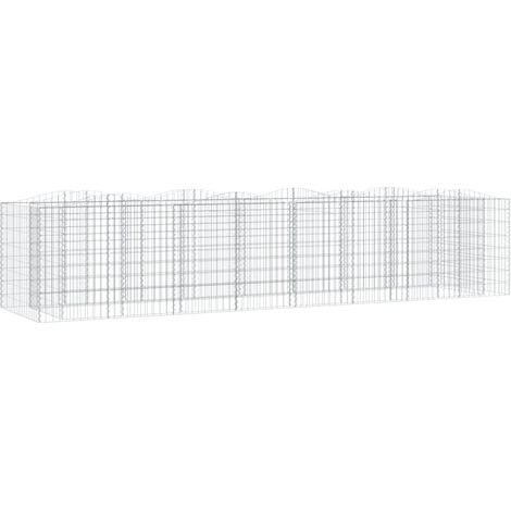 Maison Exclusive - Gabionen-Hochbeet mit Hochbogen 400x100x100 cm
